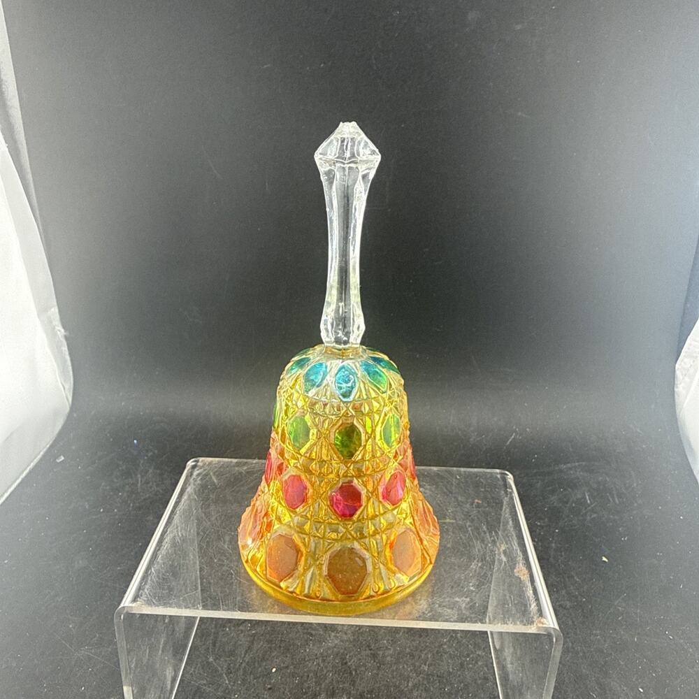 Vtg Borske Sklo Nemo Glass Bell Max Kannegiesser Czech Mid Century Polka Dot